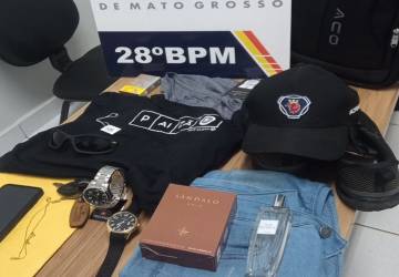 Polícia Militar recupera produtos roubados em joalheria e suspeito é preso em hotel