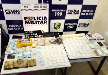 Polícia Militar prende membro de facção criminosa com drogas, munições e R$ 8,3 mil em dinheiro