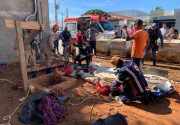 Corpo de Bombeiros resgata vítimas de intoxicação por gases em obras de cisterna