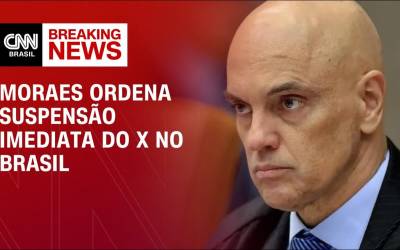 Alexandre de Moraes ordena suspensão imediata do X no Brasil