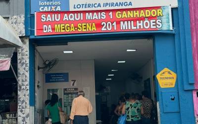 Lotérica onde bilhete de R$ 5 levou a prêmio de R$ 201 milhões tem alta de clientes após sorteio