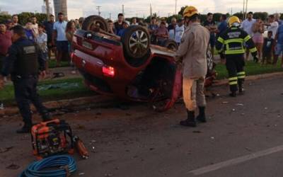 Homem morre e outros dois ficam feridos em acidente em Lucas do Rio Verde