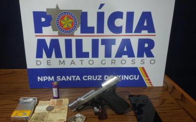 Polícia Militar prende suspeito por tentativa de roubo, sequestro e porte ilegal de arma de fogo