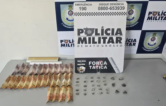 Policiais militares de Várzea Grande apreenderam drogas e prendem suspeitos por tráfico