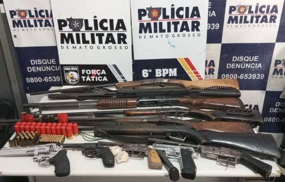 Em 2024 PM de MT apreendeu mais de 1.320 armas de fogo e simulacros