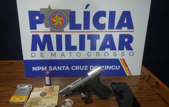 Polícia Militar prende suspeito por tentativa de roubo, sequestro e porte ilegal de arma de fogo