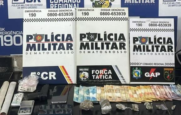 Força Tática fecha ponto de venda de drogas e prende faccionados em Barra do Garças